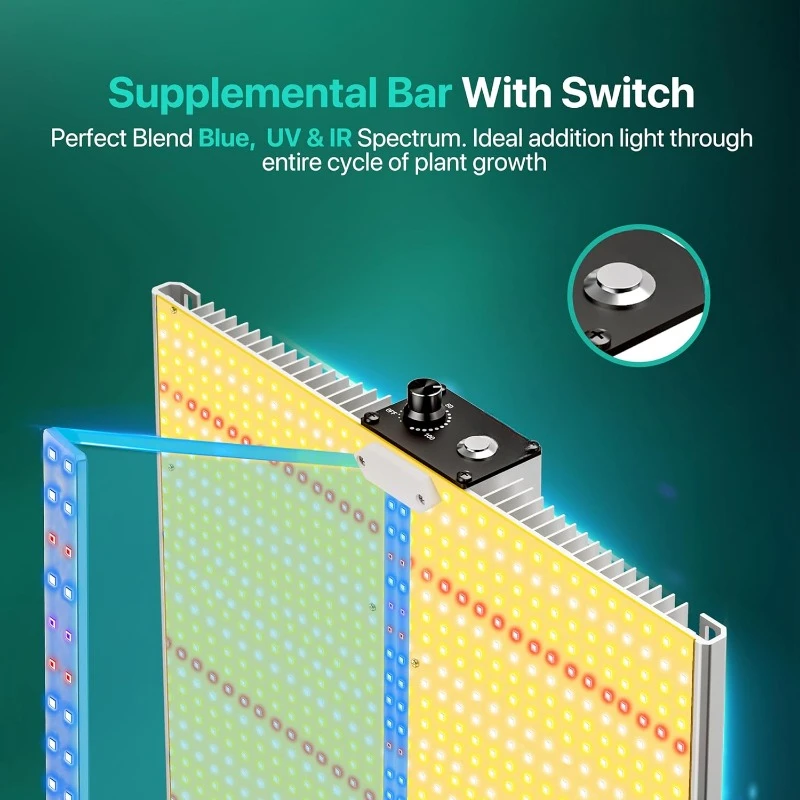 SH4000 Led Grow Light,Dimmable Full Spectrum LED Growing Lights with UV&IR Module for Indoor Plants Greenhouse Increase Yield