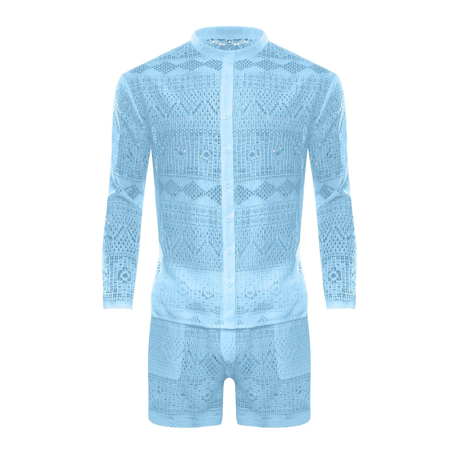 Hohle Männer Anzug Sommer Mode Set