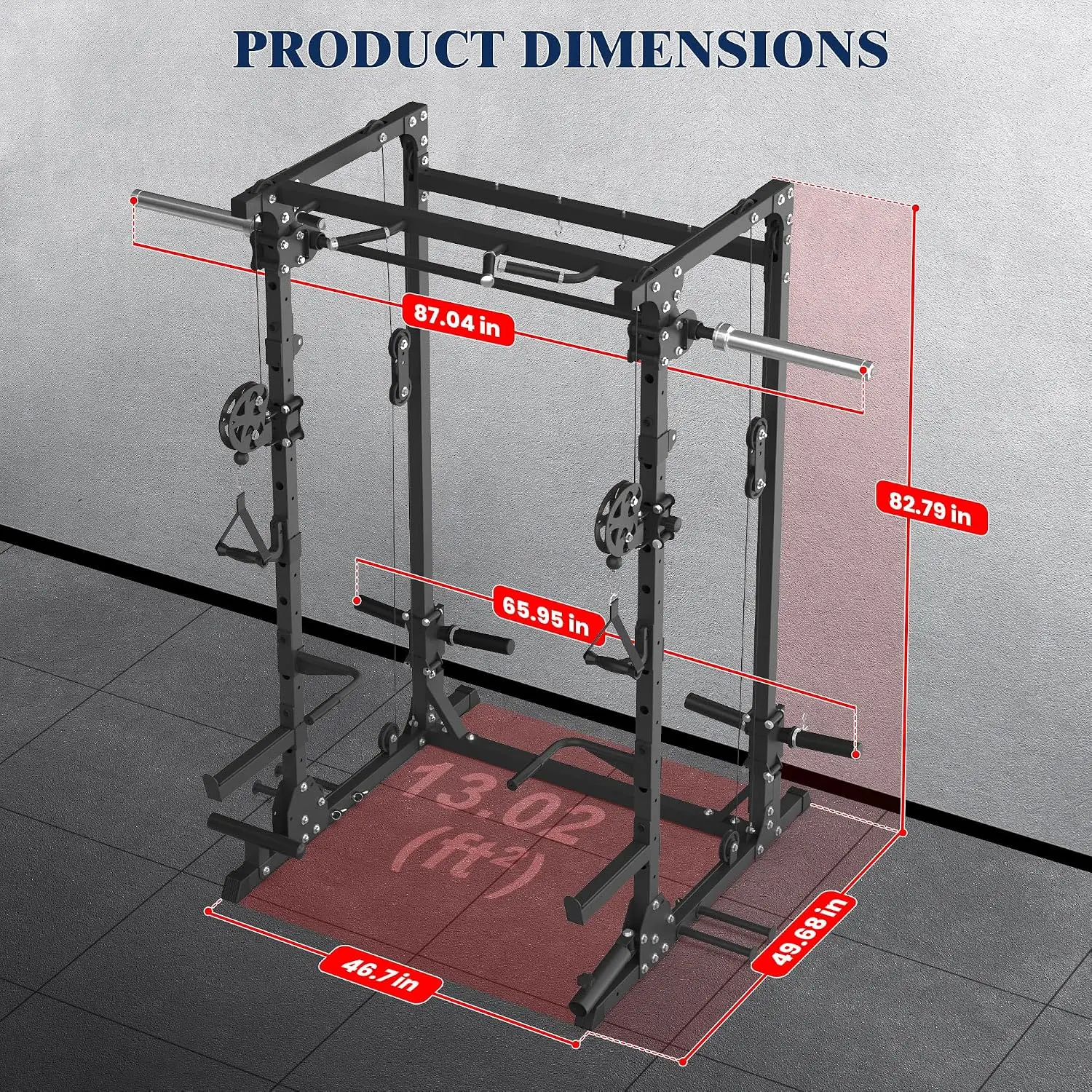 Smith Machine, 5 w 1 Wytrzymał – Home Gym Rack With Cables recenzja i cena