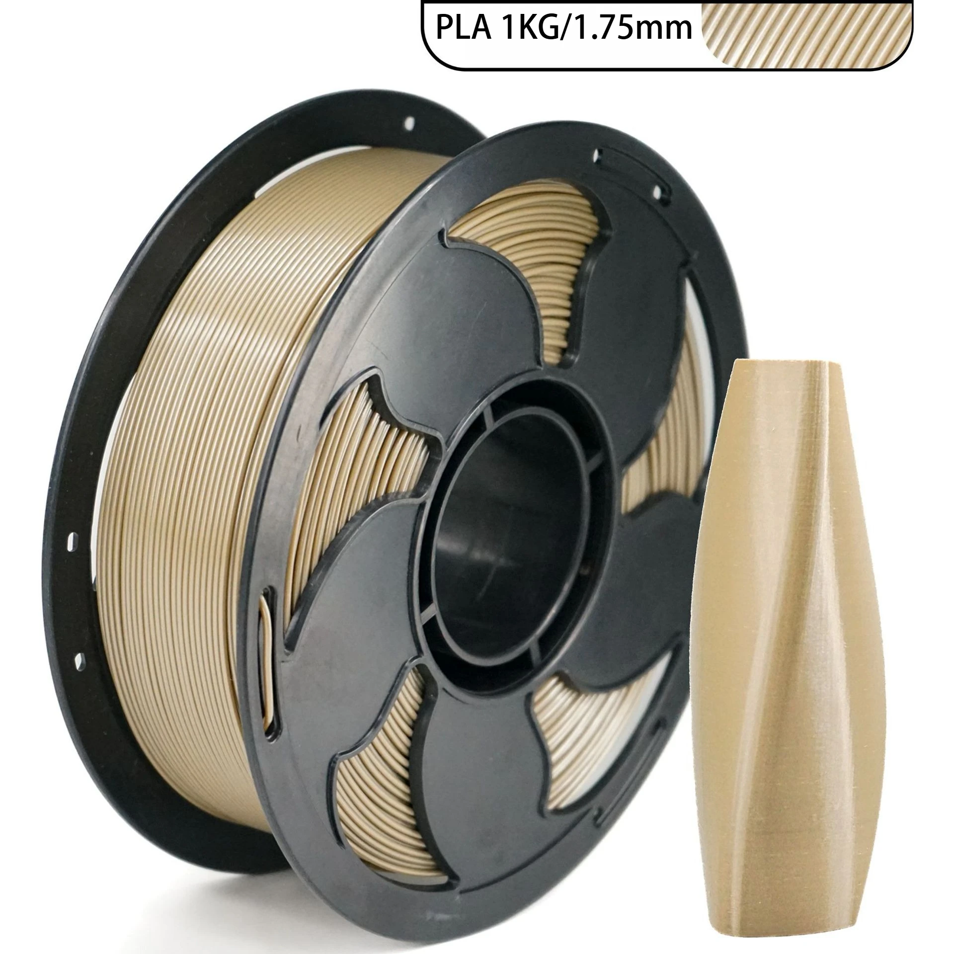 Filamen Printer 3D PETG Metalik 1.75mm 1KG Tekstur Logam Mengkilap PETG Kilap Tinggi Tahan Lama Mudah Dicetak Daya Rekat Lapisan Kuat