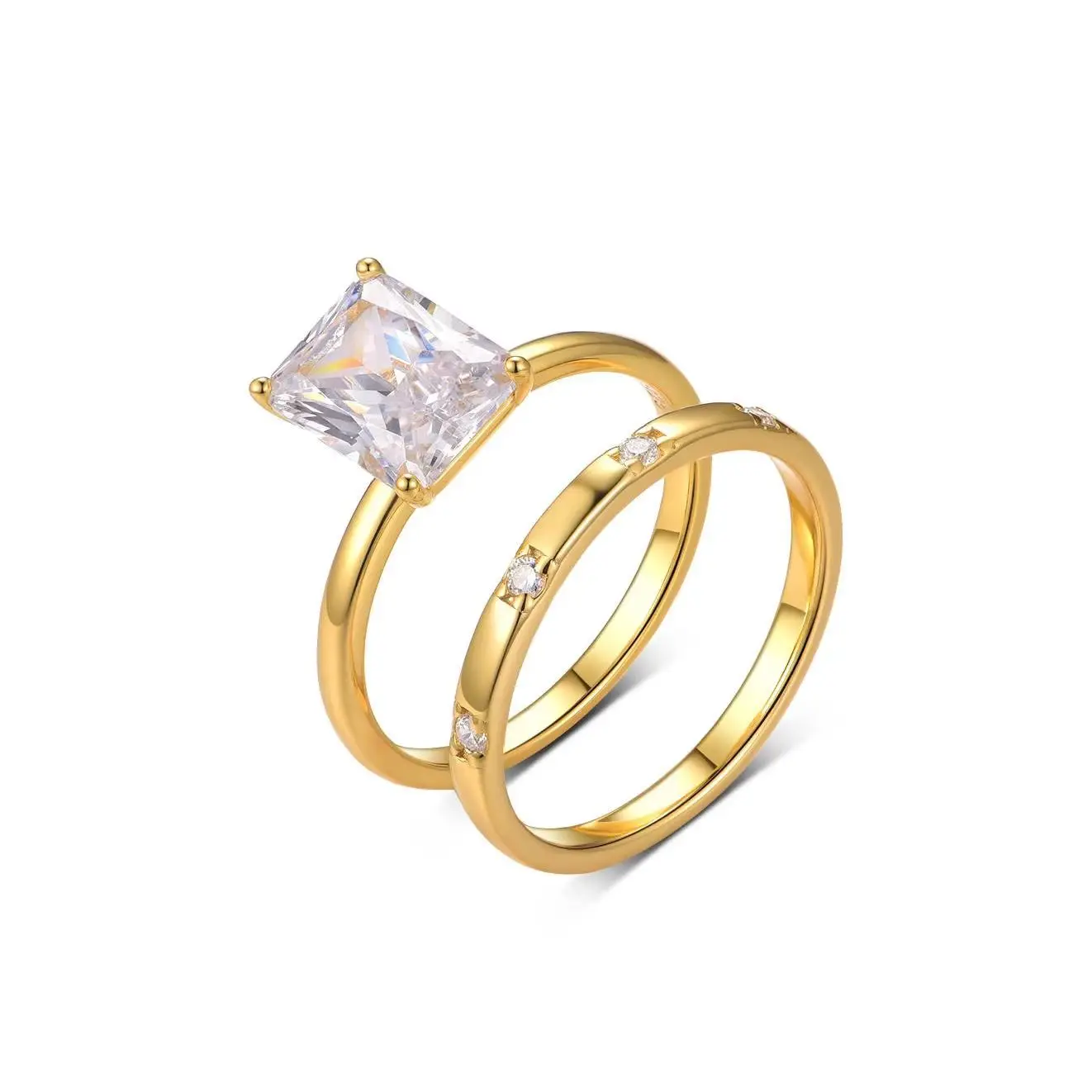 

Fashion Fine Jewelry 3.0CT Emerald Cut Moissan Diamond Simple Ring 925 Sterling Silver for Women Wedding Bridal Gifts
