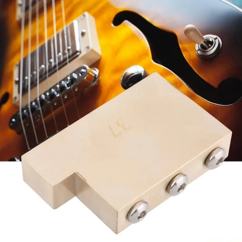 U2JB 34mm Guitar Tremolo Block String Spacing Guitar Brass Standard Tremolo Block