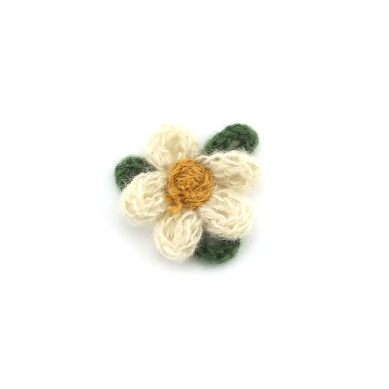 10 Stück Vintage-Blumenmotive, 5 cm, gehäkelte Blumen-Accessoires für Kinderkleidung, DIY-Blumen-Accessoires, Aufnäher – Detail 4