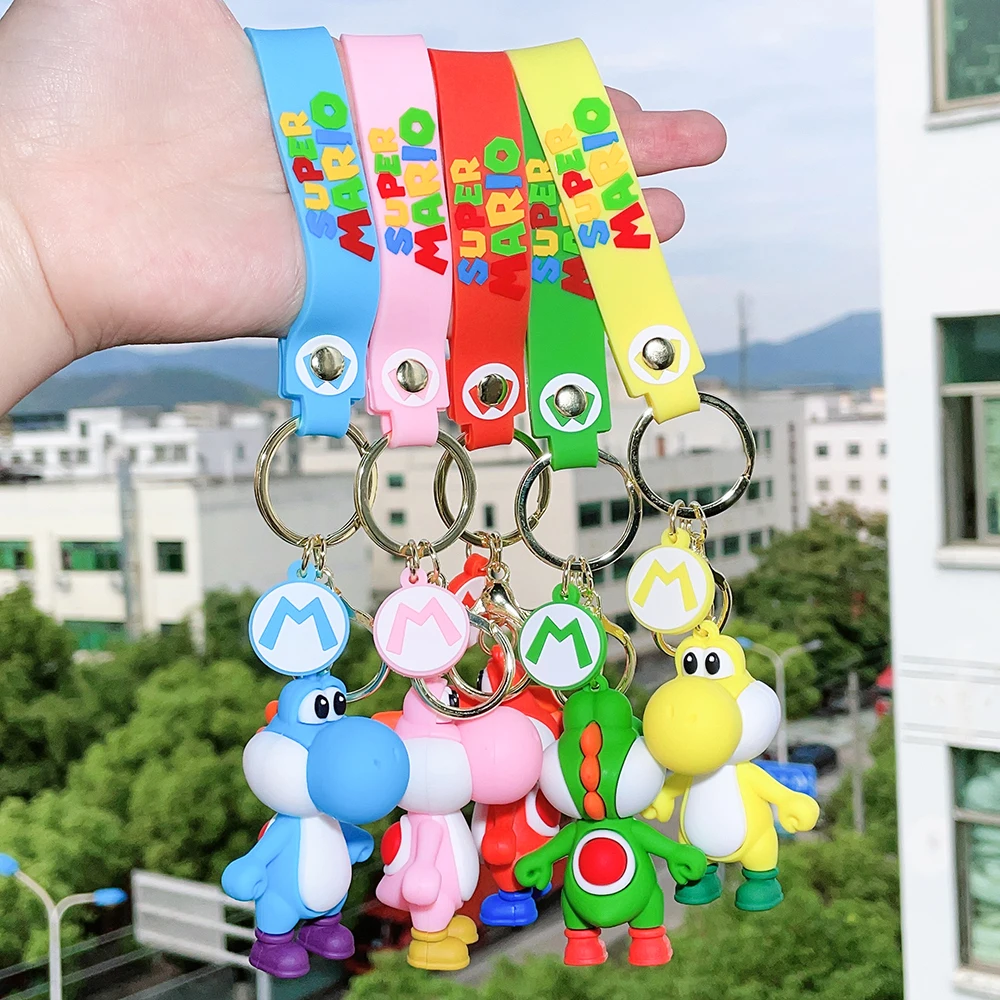 Llavero de Super Mario Bros 2026, Figura de Anime, Toad, Yoshi, Decoración para Coche, Colgante para Mochila, Accesorios para Niños