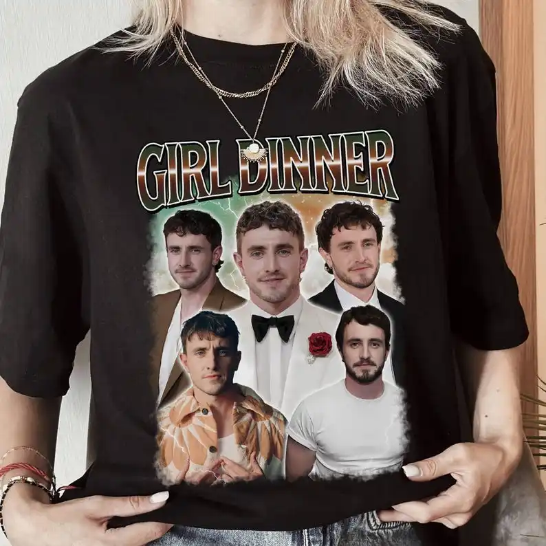 Girl Dinner Paul Mescal Camiseta vintage, Gladiador 2 Paul Mescal Camisa, Paul Mescal Fan Gift
