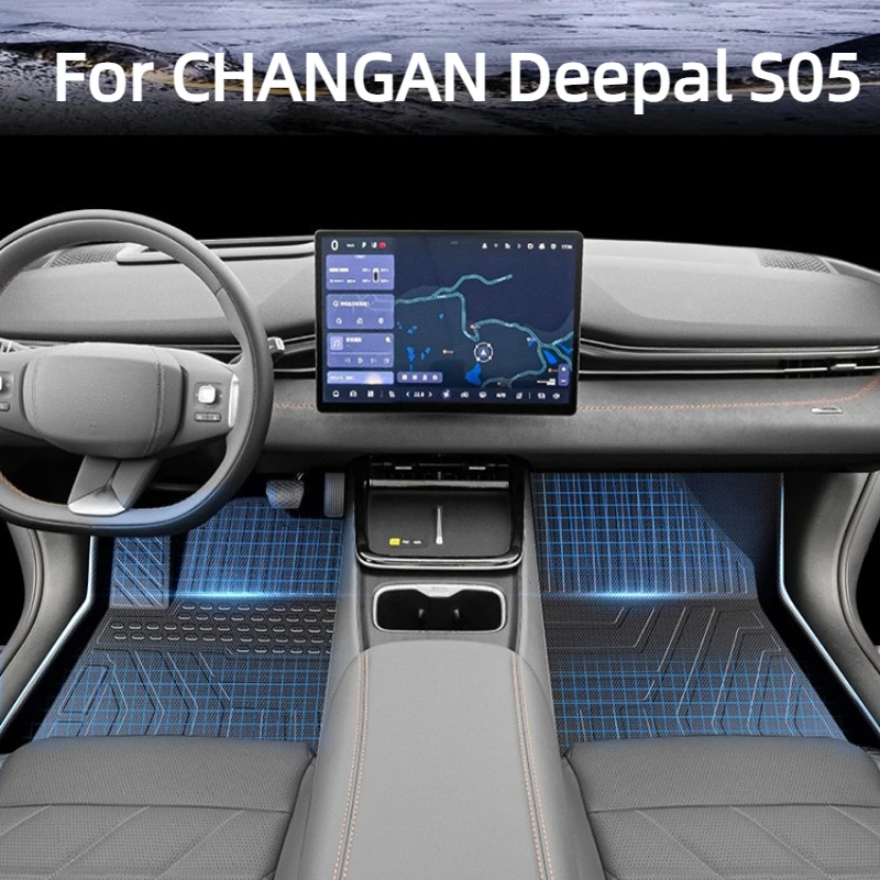 Tappetini Auto per CHANGAN Deepal S05 Accessori 2026 in Materiale TPE Copertura Completa Bordo Alto Impermeabili Antiscivolo Anti-Intrappolamento Pedale