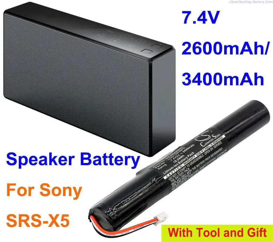 Cameron Sino 2600mAh/3400mAh Bluetooth Speaker Battery LIS2128HNPD for Sony SRS-X5