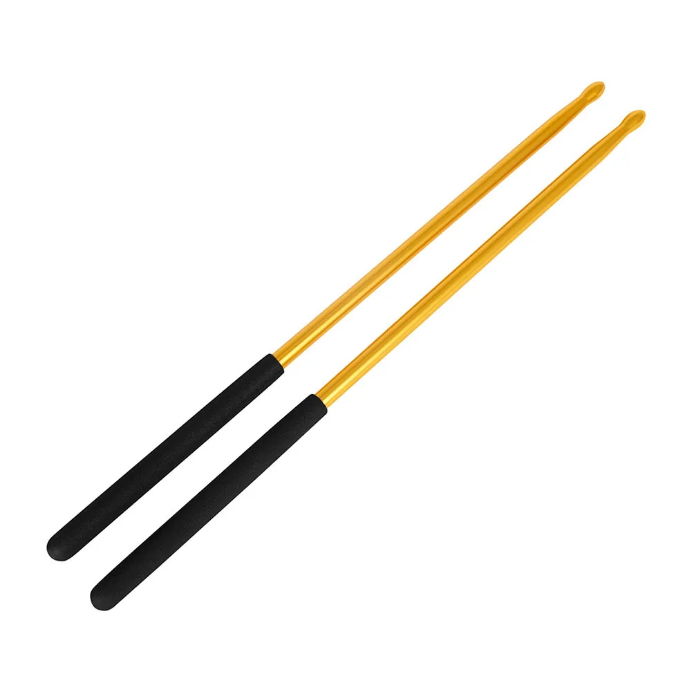 1 Pair Drumsticks 5A Aluminium Alloy Drums Sticks Anti-slip Handles For Jazz Drums Dumb Drum Pads Practicing Percussion Part