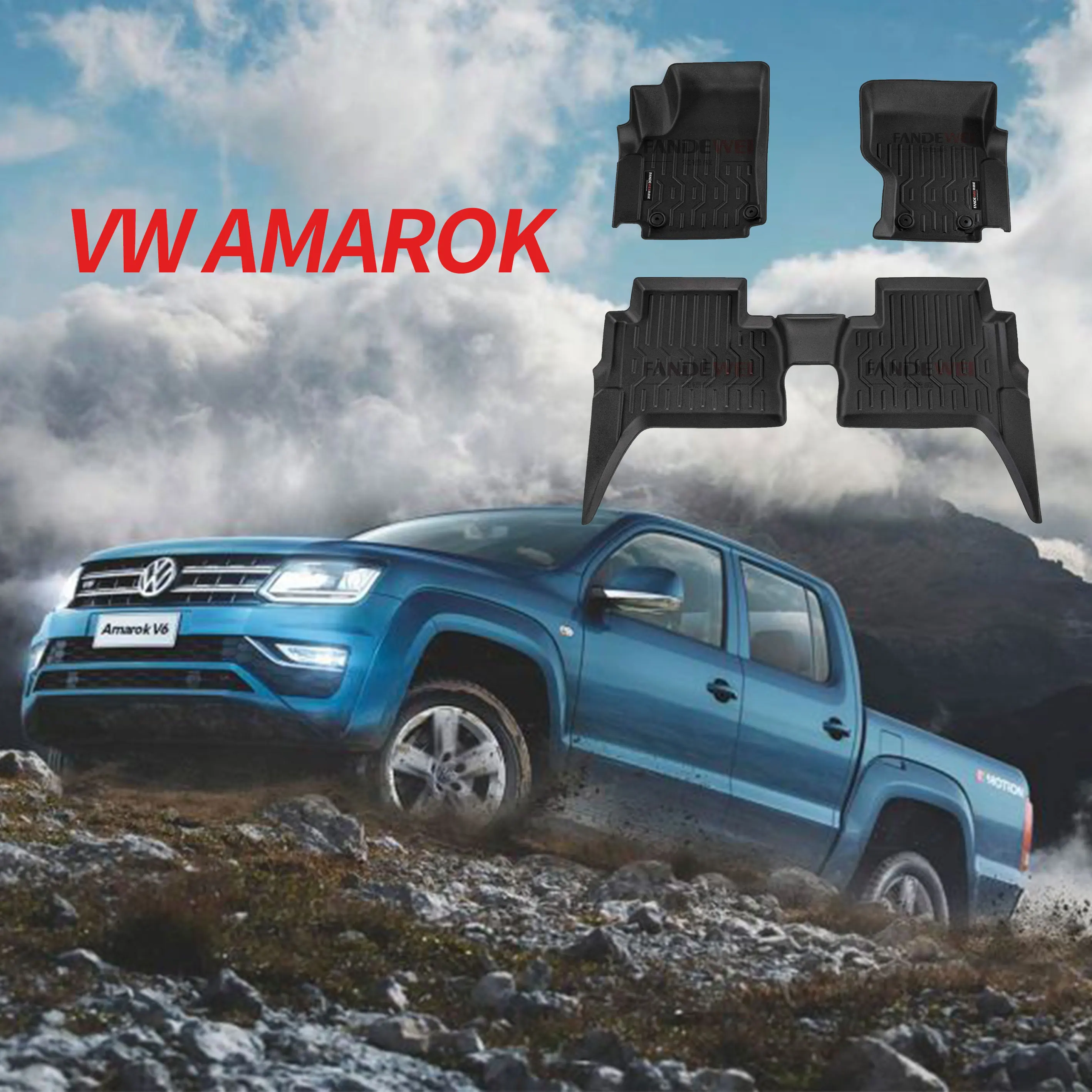 TPE TPV 5D Waterproof Left Hand Driving Automatic Car Floor Mat for Toyota FJ Cruiser LC100 150 200 300