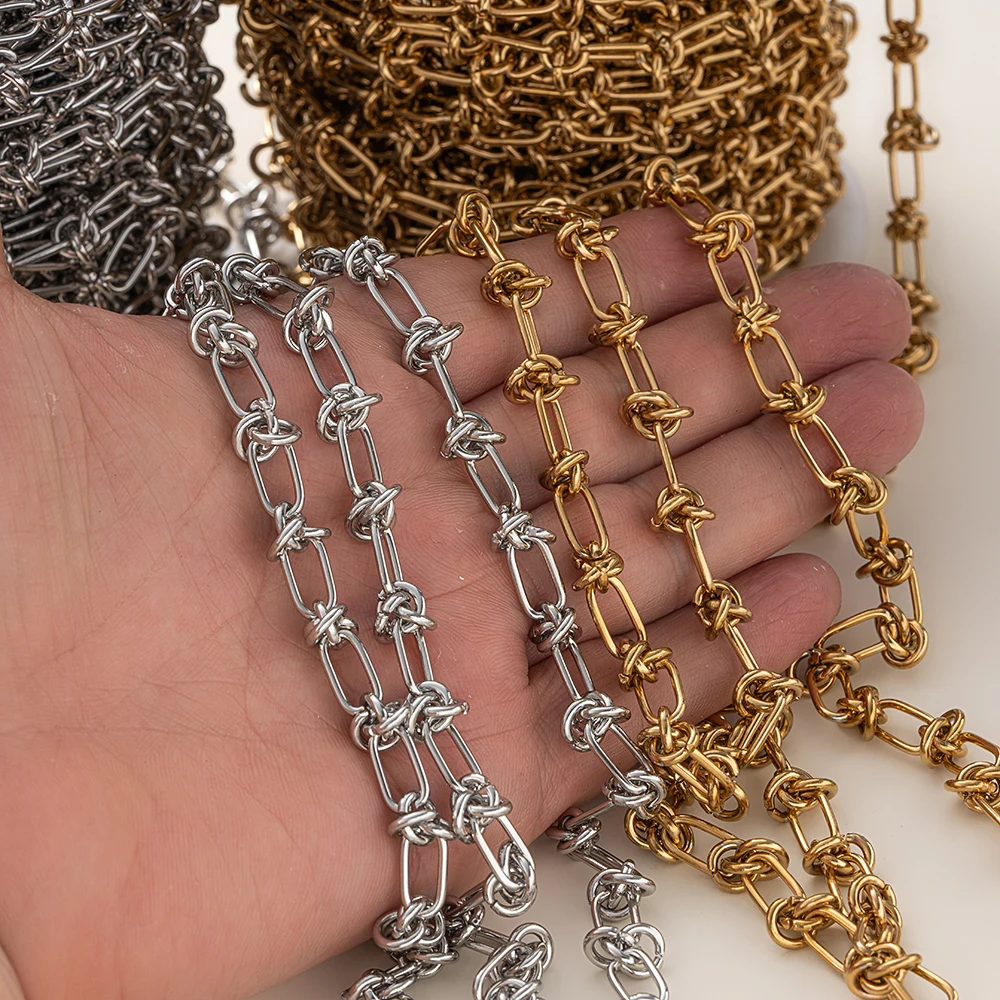 1 Meter Goldene Edelstahl O-Ring Kette in Verschiedenen Stilen für DIY Handgemachte Halsketten Armbänder Schmuckherstellung Zubehör Material – Detail 6