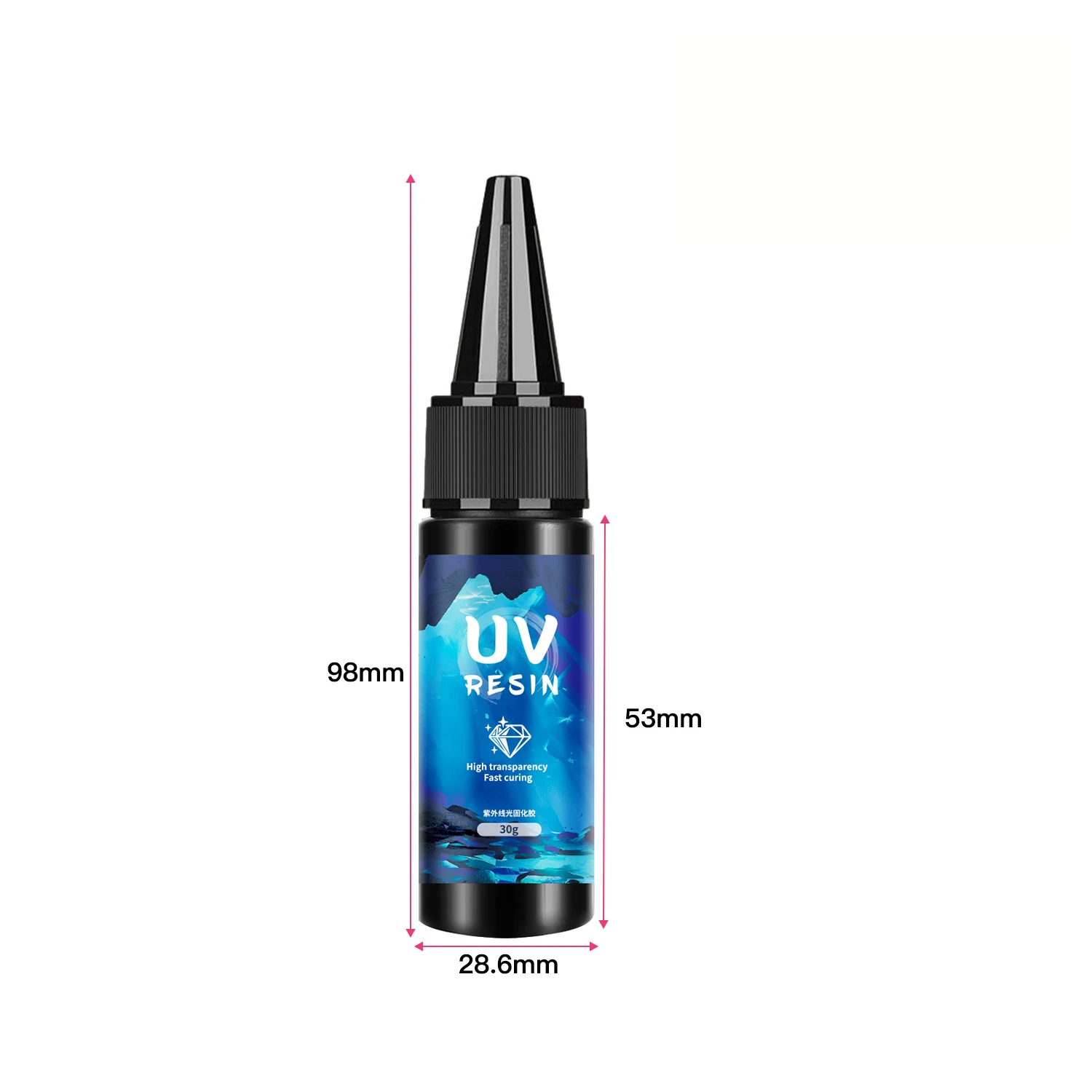 Rare Uv Resin Glue High Clear Hardness Epoxy Resin UV Glue For Jewelry Making Transparency Quickly Drying Uv Glue 30-1000g image 6
