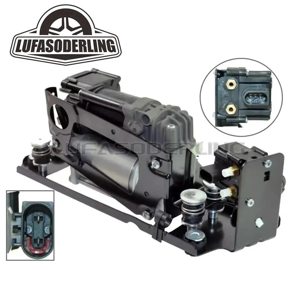 

For BMW 5 Series F11, 7 Series F01 F02 F03 F04 Air Suspension Compressor Pump w/Bracket Valve Block 37206784137 37206789165