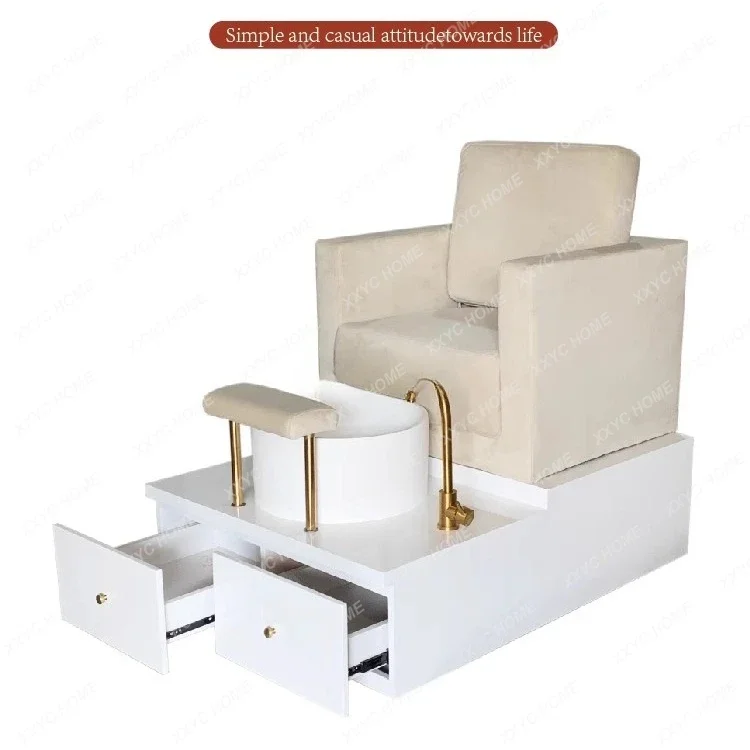 Beauty Nail Salon Electric Pedicure Chair Salon Foot Bath Sofa Band Drawer Foot Bath Chair