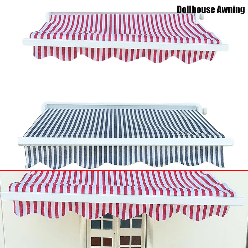 1PC Dollhouse Simulation Awning Model Dollhouse Home Outdoor Balcony Sunshade Scene Decoration Kid Pretend Play Toys
