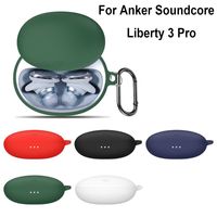 Anti-drop Earbuds Protective Case Dustproof Washable Wireless Earphone Shell Soild Color for Anker Soundcore Liberty 3 Pro