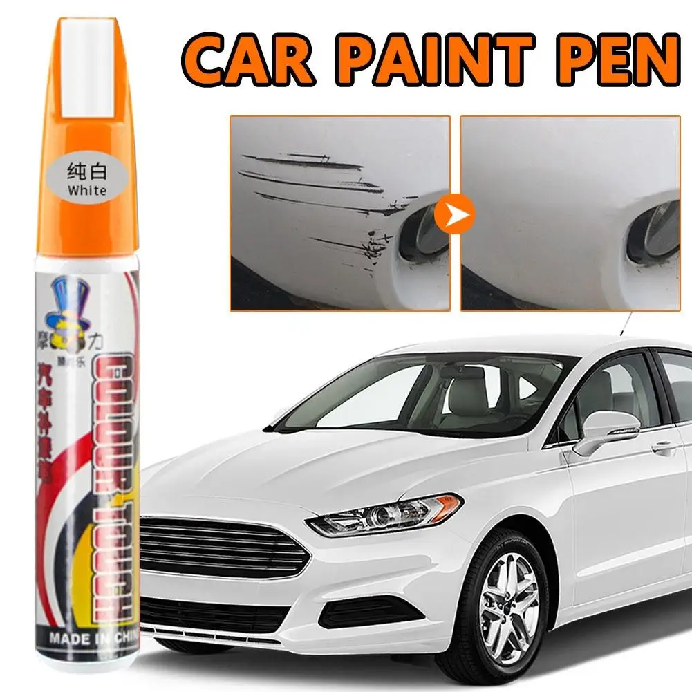 قلم طلاء السيارات العالمي لإصلاح الخدوش السائل اللؤلؤ الأبيض الفضي الأسود مجموعة أقلام الطلاء للسيارات السيارات