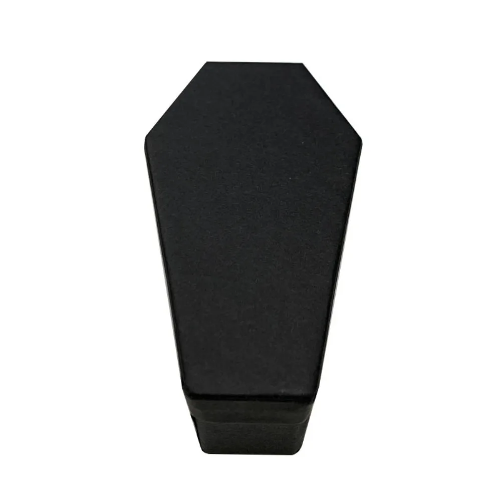 Portable Soft Lined Coffin Ring Box Spooky Distinctive Jewelry Case Compact Gothic Organizer Jewelry Display