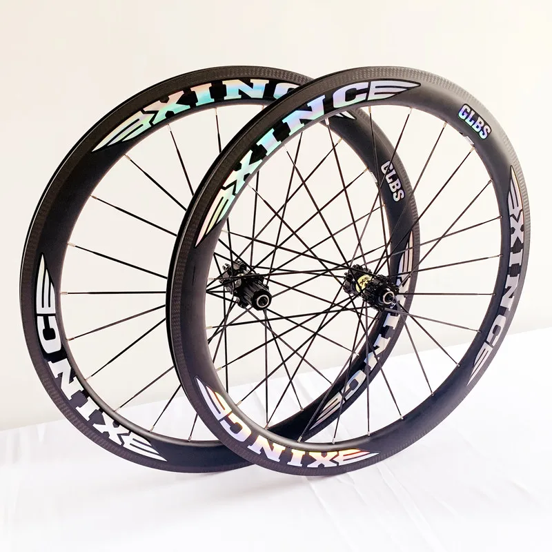 Xinc50 Frame High Carbon Fiber Wheel Set 700C Straight Pull Wind Breaking Flat Bar Road Bicycle Wheel