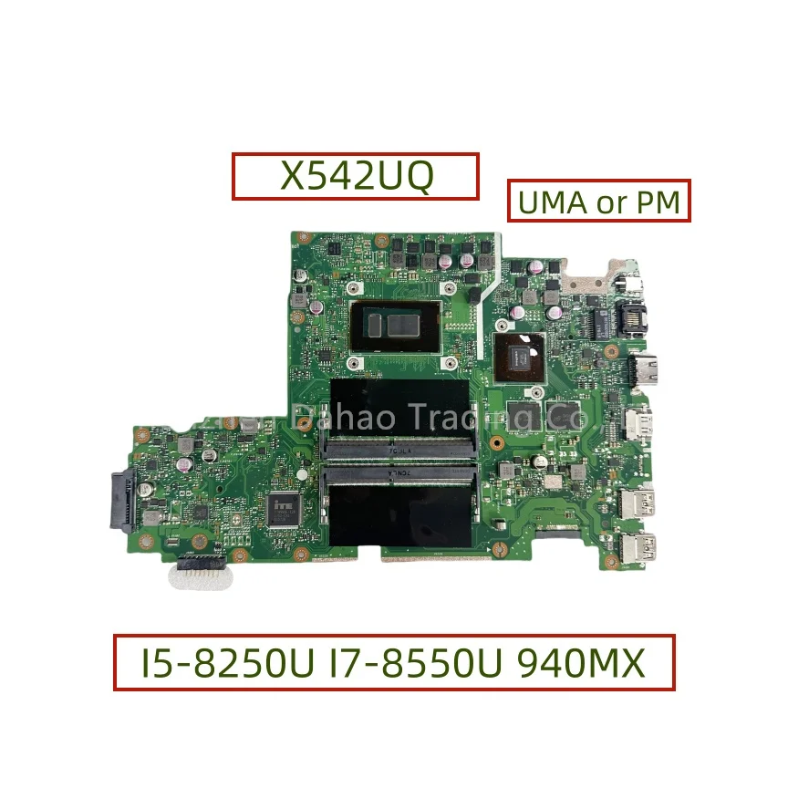 

Материнская плата X542UQ для ноутбука ASUS X542UF x542moар X542UPR X542URR FL8000U A580U, материнская плата для ноутбука со стандартным I7-8550U, ЦП 940MX-GPU