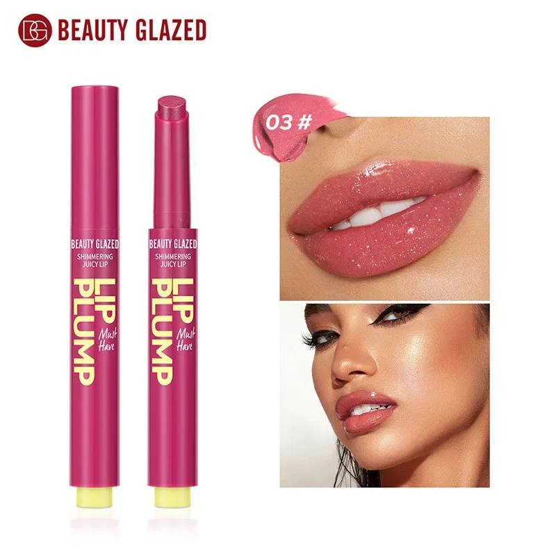 Beauty Glazed-pintalabios brillante, 12 colores, hidratante, nutritivo, maquillaje labial, regalo para niña