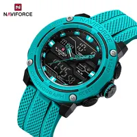 Reloj deportivo NAVIFORCE para Hombre, Reloj de pulsera de cuarzo con pantalla Dual resistente al agua, Reloj Digital con fecha, cronómetro militar, Reloj para Hombre