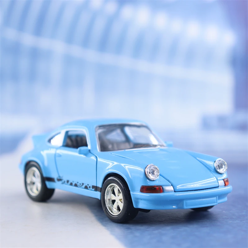 1:36 1974 Porsche 911 CARRERA High Simulated Alloy Car Model Pull Back Sound And Light Toy Model Decoration Boy Gift H24