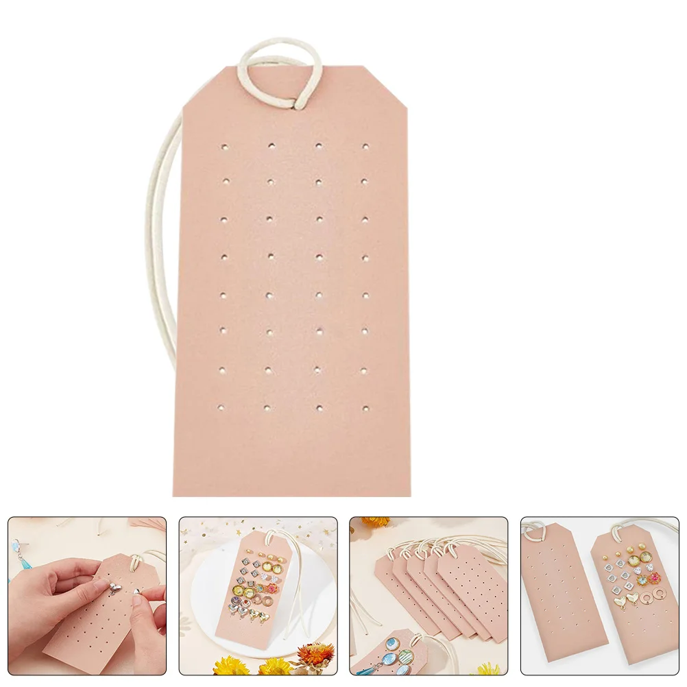 

Earring Display St Jewelry Holder PU Pink Splash Proof Compact Design Multiple Earrings Save Space Stable Structure