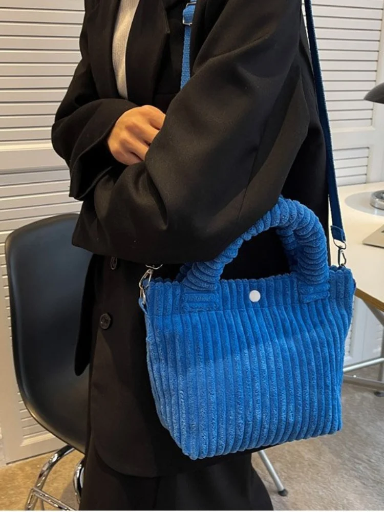 حقيبة يد نسائية شتوية سروال قصير حقيبة يد صغيرة نسيج أجنبي كتف واحد حقيبة يد كروس حقيبة دلو بسيطة #6