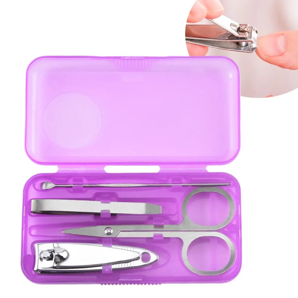 4-in-1 Manicure Set with Mini Case, Professional Nail Clippers, Trimmer, File and Cuticle Nipper Perfect Grooming Kit for Home
