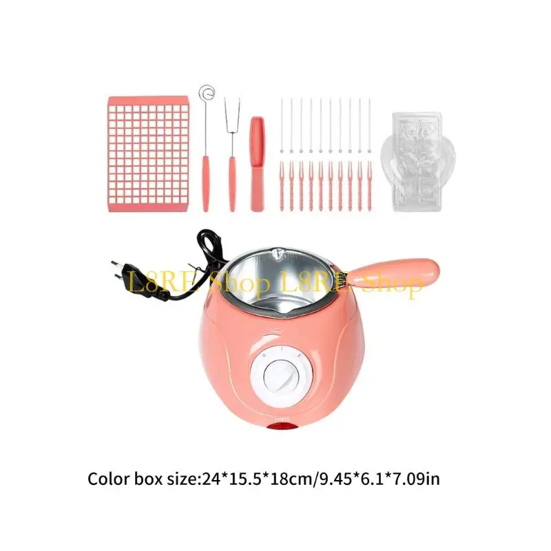 L8RE 전기 퐁듀 캔디 치즈 버터 주방 도구를위한 L8RE Electric Fondue Warmer Machine 베이킹