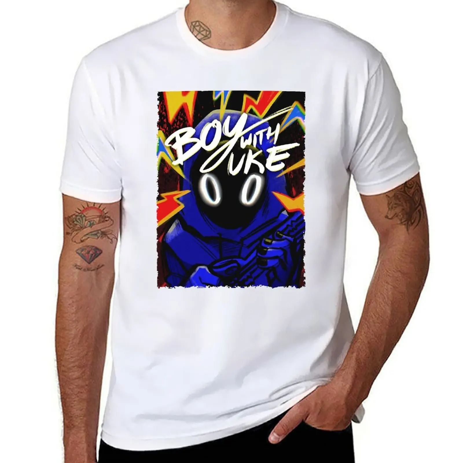 

Boy With Cat—boywithuke T-Shirt t shirt men 100% cotton luxury brand t shirt man cotton T-Shirt