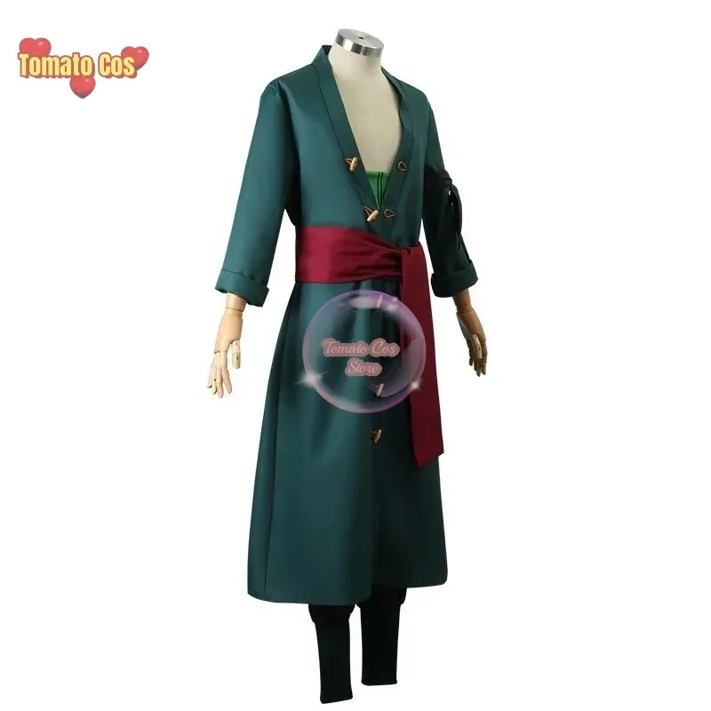 

Костюм для косплея yiyiRoronoas, аниме, кимоно, халат Зоро, плащ, униформа, наряды на Хэллоуин с серьгами для Comic Con