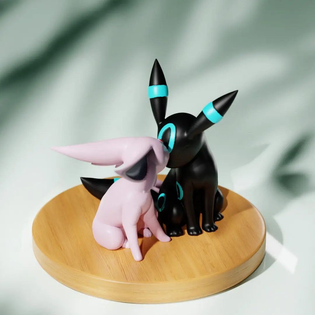 Genuine Espeon Umbreon Pet Elf Mini Anime Cartoon Cute Model Figures Desktop Ornament Collection Kids Toys Birthday Gifts view 2