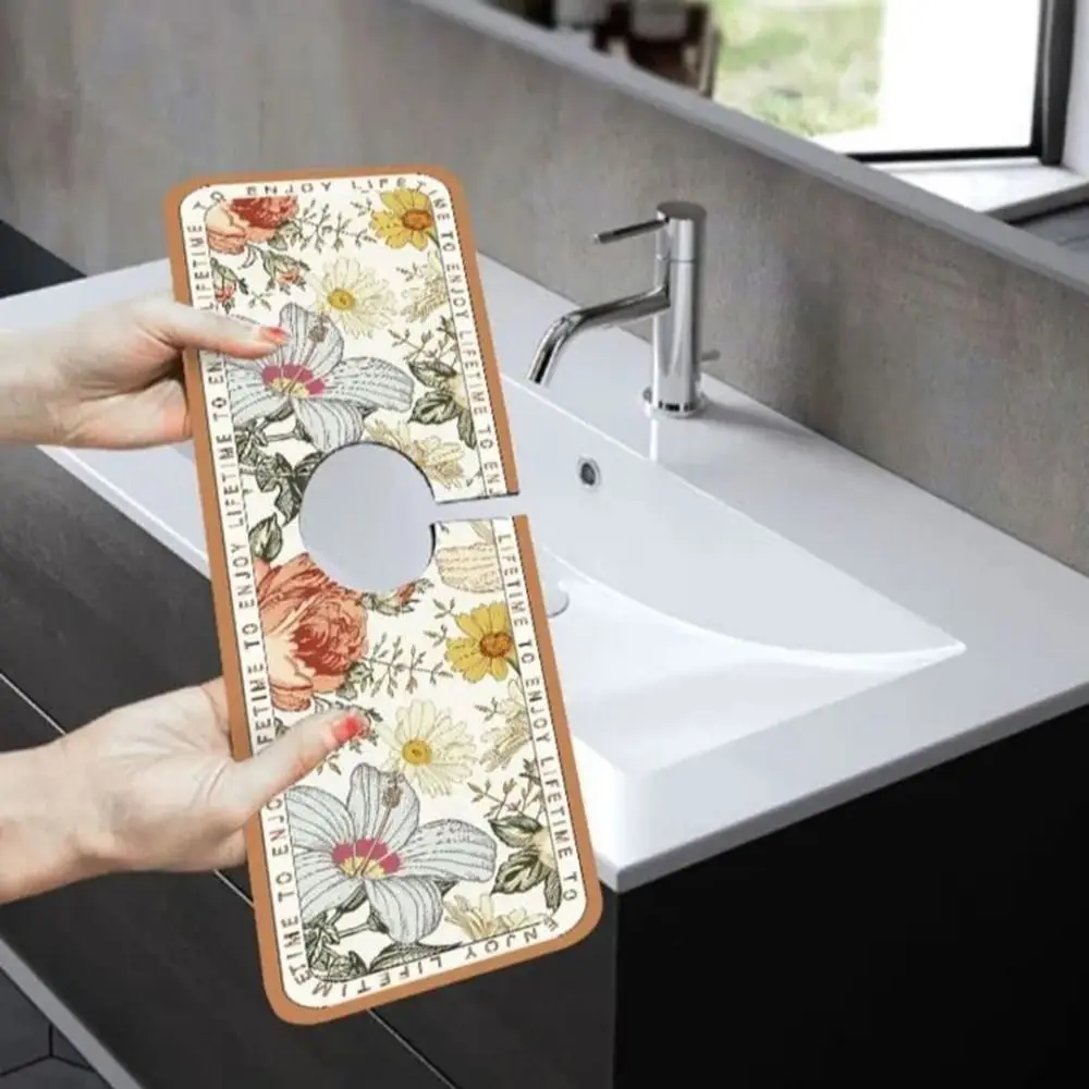 High Quality Bathroom Kitchen Counter Non-Slip Drain Pad Faucet Draining Mat Drying Mat Sink Mats