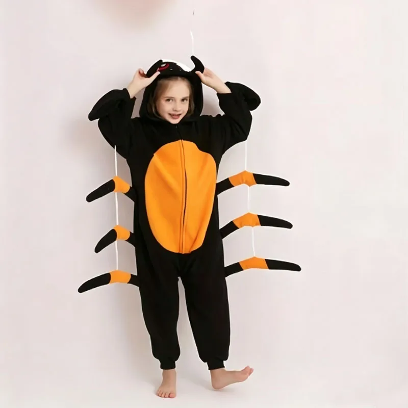 Kids Onesie Animal Costume Halloween Cosplay Children Homewear Winter Pajamas Unisex Sleepwear Jumpsuit for Boy Girls