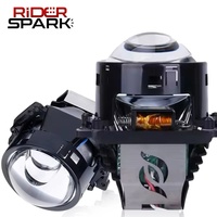 2PCS Laser 3.0 Inch Bi LED Hyperboloid Projector Lens Hella 3R G5 Headlight Bulb 6000K High Low Beam 120W Angel Car Accessories