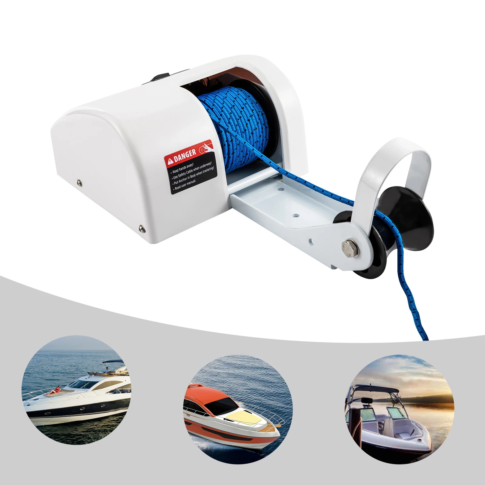 45LBS 12V Anchor Winch Boat Boat Anchor Winch Electric With Remote Wireless Control Marine Saltwater Boat Accessories