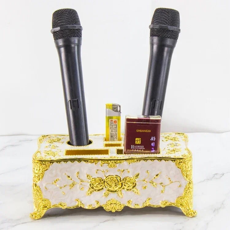 

Hot SalesKTV Microphone Stand European Style Metal Swivel Tabletop Microphone Stand Bar Club Wireless Microphone Stand