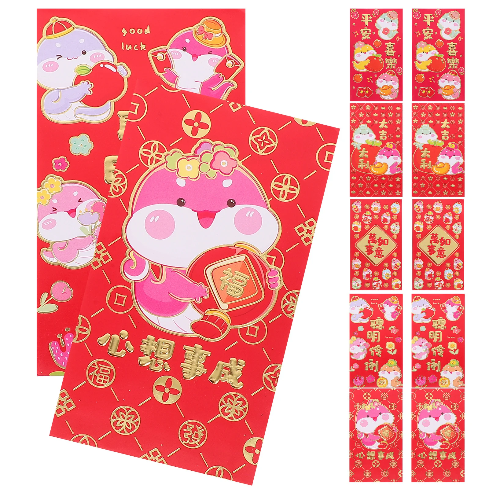

30Pcs Year of The Snake Red Envelopes Chinese Lucky Money Cash Envelopes Lunar New Year Wedding Money Gifts Cash Envelope