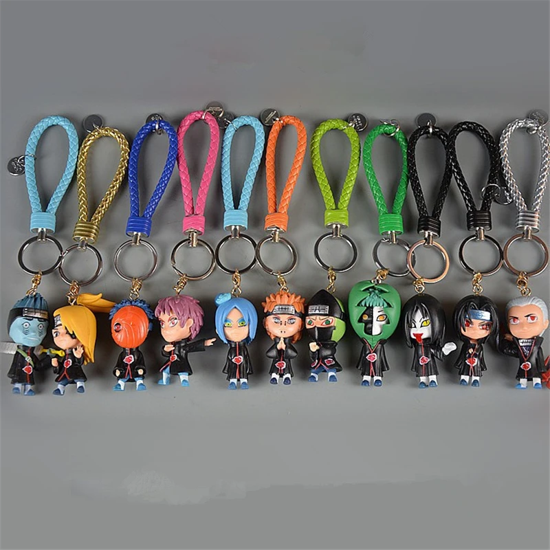 LLavero de Anime de aleación de PVC, accesorio de Cosplay de NARUTO, Akatsuki, Uchiha, Itachi, Orochimaru, Sasori, Deidara, Nagato, Pain, Kakuzu