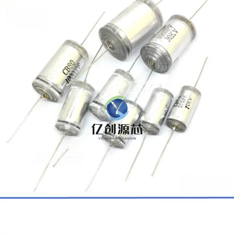 Brand new original CB80 10KV, 30KV, 100P, 220P, 470P, 1000P, 3000PF axial polystyrene capacitor