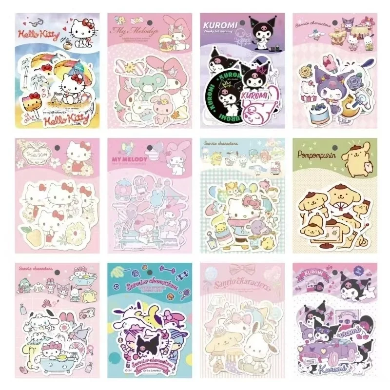 12pack-lot-sanrio-kuromi-melody-kitty-stickers-cute-scrapbooking-diy-diary-decorative-sticker-stationery-school-supplies