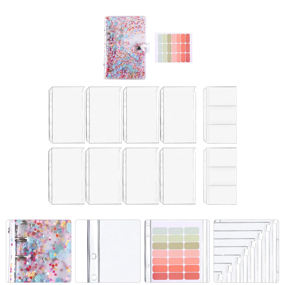 

【】Budget Binder Notebook Organizer Multi-Function Cash Envelopes Portable Money Saver A6 Office Supply Household Ledger File