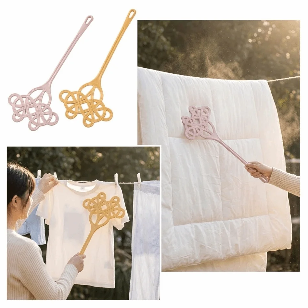 Beater Tool Long Handle Dust Beater Rattan Material Woven Design Household Cleaning Tool Lightweight Quilt Beater