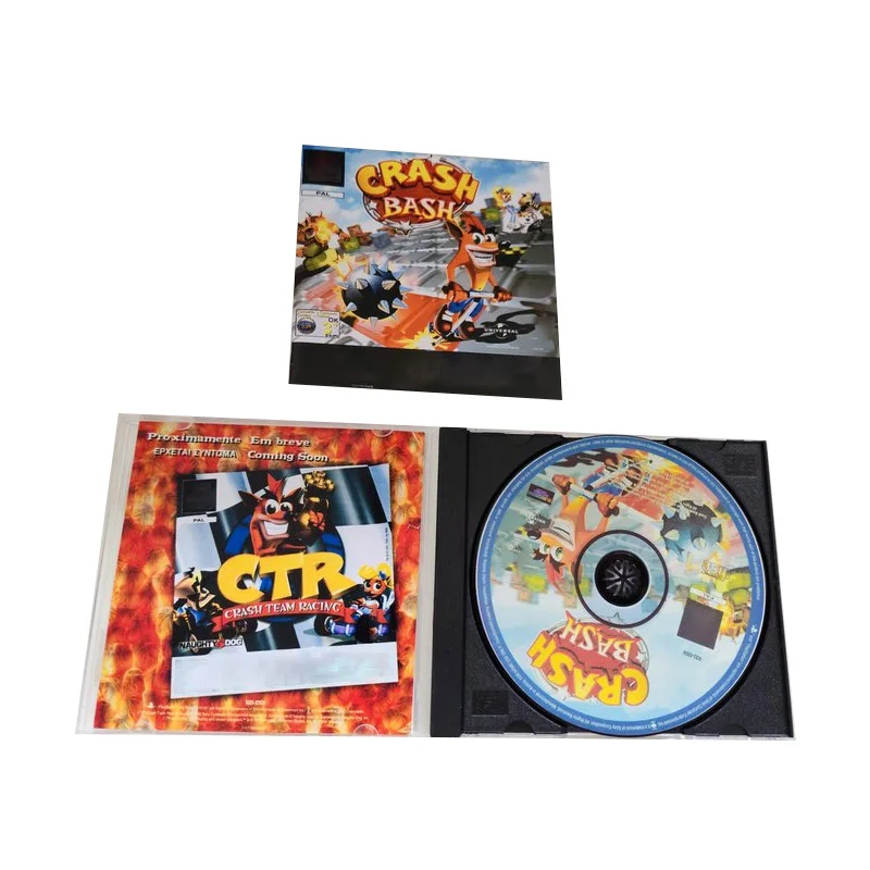 PS1 Crash Bash PAL Copy Disc Game Black Bottom Unlock Console Station 1 Retro Optical Driver Video Game Part - Image 2