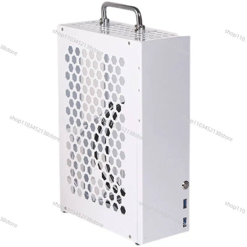 White P02 P03 P04 portable itxMATX small case with handle FLEX power supply high display card desktop case