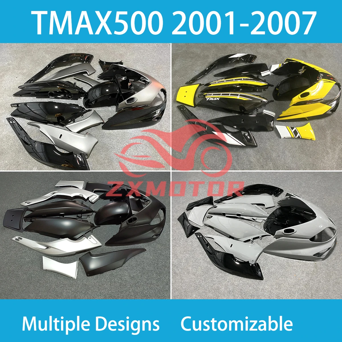 Fairing Kit for YAMAHA TMAX500 01 02 03 04 05 06 07 Free Custom Motorcycle Fairings 2001 2002 20023 2004 2005 2006 2007 New