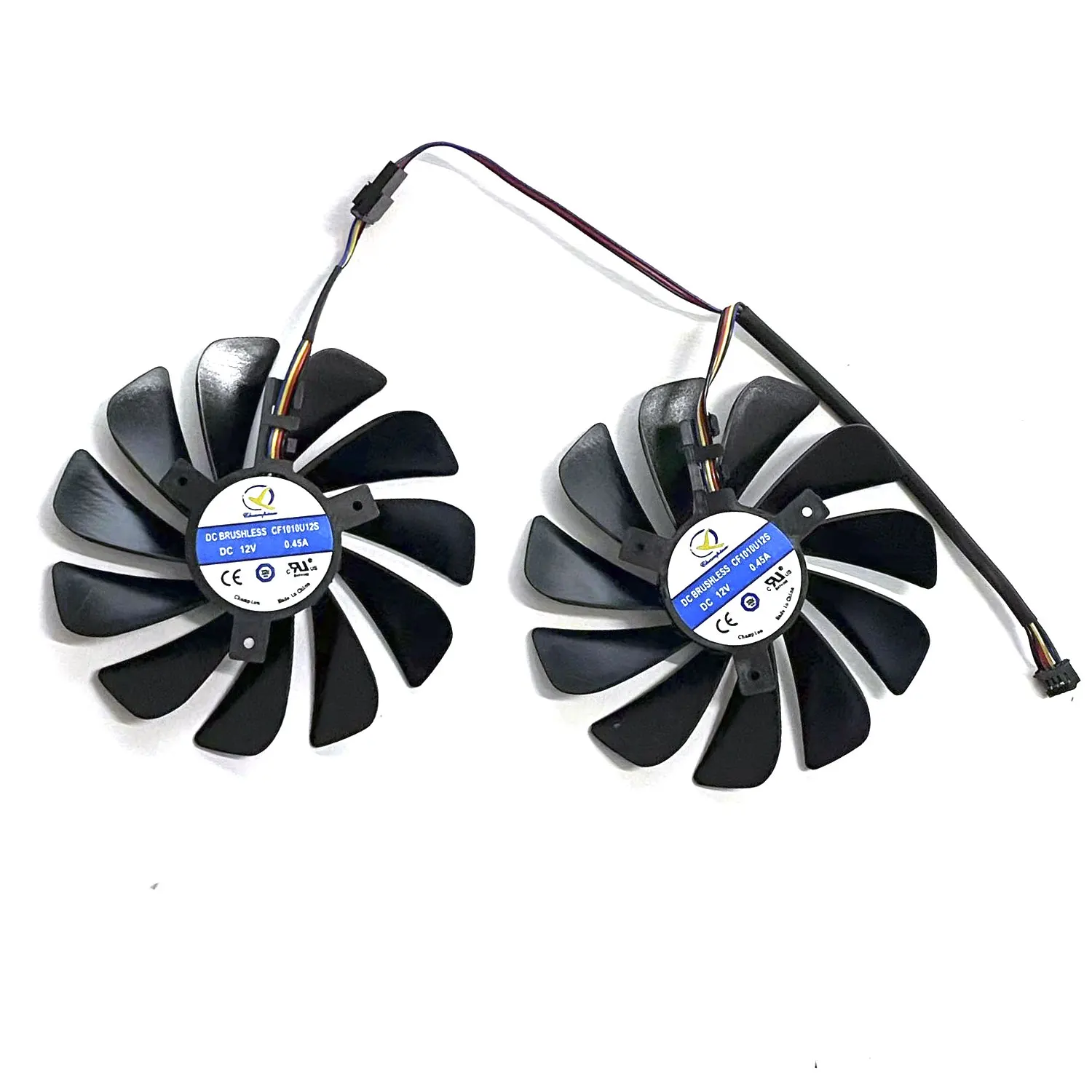 DIY new GPU fan 4PIN 95MM R9 380 390 GPU fan suitable for Sapphire R9 370X 4G D5 Ultra Platinum OC graphics card cooling