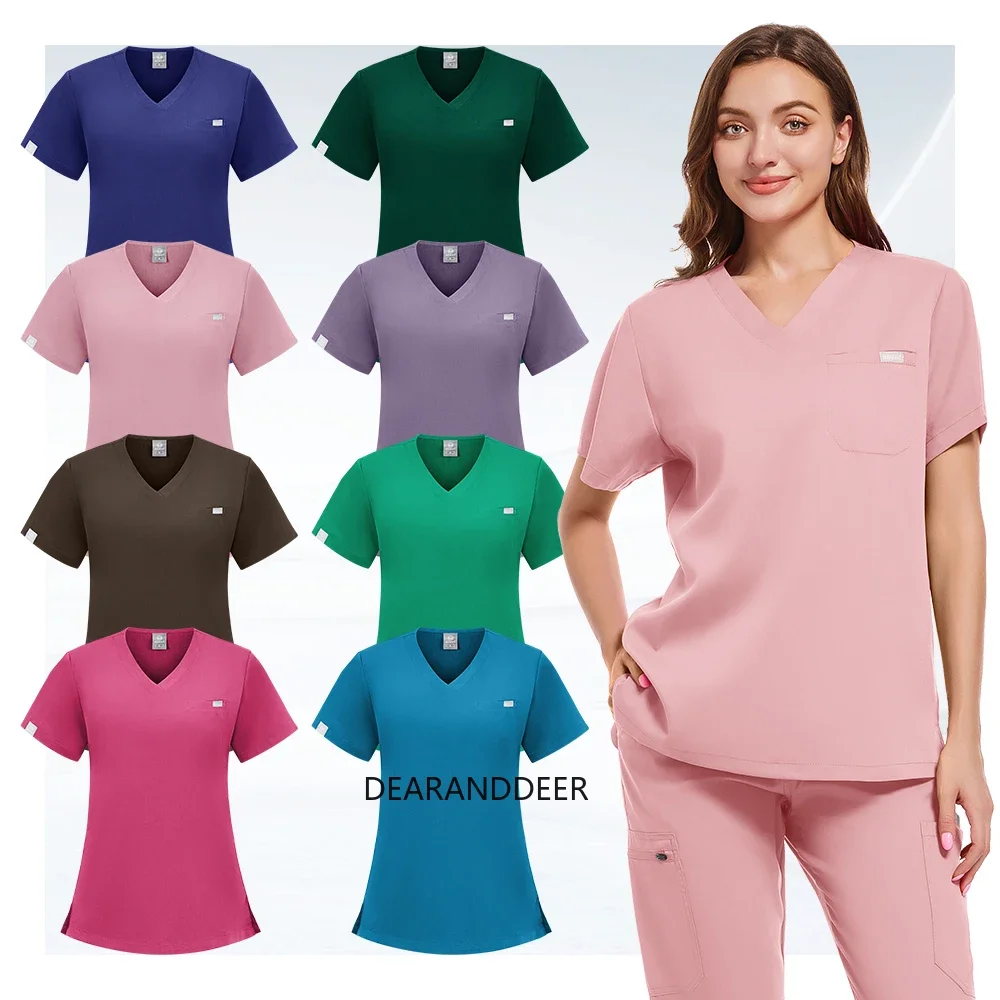 

Thick high-quality suit unisex pharmacy nursing hospital doctor's work clothes dental clinic beauty salon surgical clothes