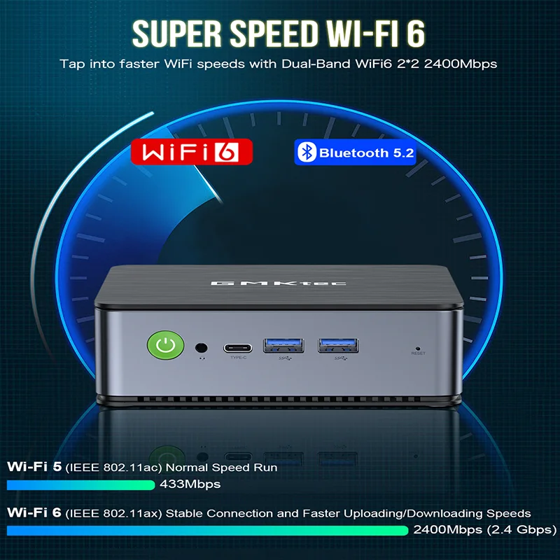 GMKtec NucBox K1 AMD Ryzen 7 6800H بدون ذاكرة وصول عشوائي/SSD كمبيوتر صغير NVMe(PCIe3.0 M.2) نافذة 11 Pro WiFi6E BT5.2 كمبيوتر صغير USB3.2 للعبة